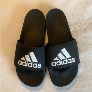 Adidas black slides SIZE 7